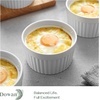 image:imageDOWAN Ramekins Oven Safe with Lids 468 oz Ceramic Cups Set of 6 White6 oz