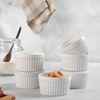 image:imageDOWAN Ramekins Oven Safe with Lids 468 oz Ceramic Cups Set of 6 White6 oz