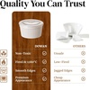 image:imageDOWAN Ramekins Oven Safe with Lids 468 oz Ceramic Cups Set of 6 White8 oz