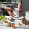 image:imageDOWAN Ramekins Oven Safe with Lids 468 oz Ceramic Cups Set of 6 White8 oz