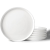 image:imageDOWAN 88 Salad Plates Set of 6  Round Embossed Design Light GrayWhite