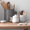 image:imageDOWAN 72 Industrial Kitchen Utensil Holder Grey  72 White Vintage Kitchen Utensil Holder