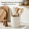 image:imageDOWAN Ceramic Kitchen Utensil Holder for Counter Set of 2 7654 White1
