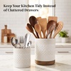 image:imageDOWAN Ceramic Kitchen Utensil Holder for Counter Set of 2 7654 White2