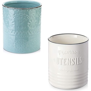 image:imageDOWAN Bundle  Teal Utensil Holder  White Utensil Holder