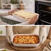 image:imageDOWAN 4Piece Ceramic Baking Dish Set Stoneware Rectangular Bakeware with Handles Reactive Glaze Embossed Casserole Dishes 3QT2QT15QT08QT for Lasagna Roasting Oven to Table