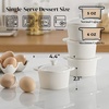 image:imageDOWAN Ramekins with Lids Oven Safe 5 oz Creme Brulee Ramekin Souffle Dishes Porcelain Small Bowls with Cover and Handle for Baking Stackable Set of 4 White5 OZ