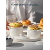 image:imageDOWAN Ramekins with Lids Oven Safe 5 oz Creme Brulee Ramekin Souffle Dishes Porcelain Small Bowls with Cover and Handle for Baking Stackable Set of 4 White7 OZ