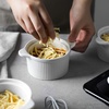 image:imageDOWAN Ramekins with Lids Oven Safe 5 oz Creme Brulee Ramekin Souffle Dishes Porcelain Small Bowls with Cover and Handle for Baking Stackable Set of 4 White7 OZ
